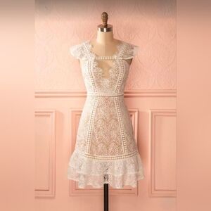 Backless lace bridal shower/cocktail dress - Latiste by Amy (M)